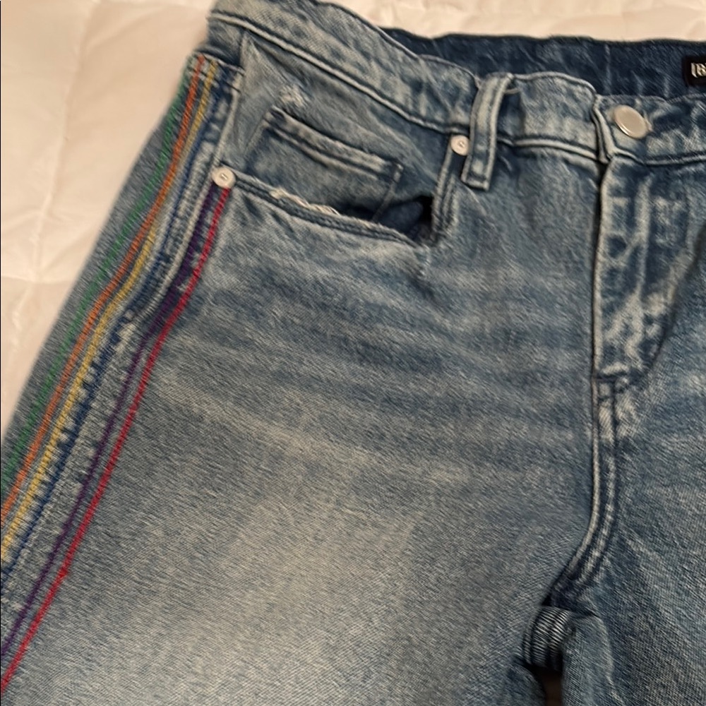 BLANK NYC Jeans with stitched colour Side Stripes-27